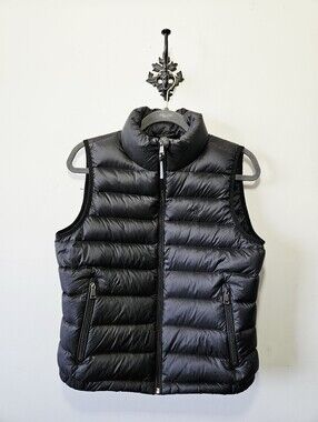 Polo Ralph Lauren Down Puffer Vest Womens Size M Black Full Zip